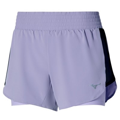 Pantalones Cortos Mizuno 2 IN 1 4.5 Mujer - Morados - Chile M174UYZVJI